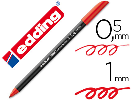 Rotulador edding 1200 tinta roja